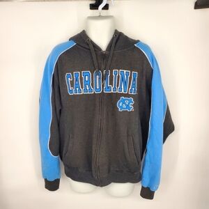 North Carolina Tar Heels Hoodie Men's Large Team Logo Blue Grey